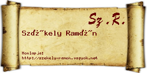 Székely Ramón névjegykártya